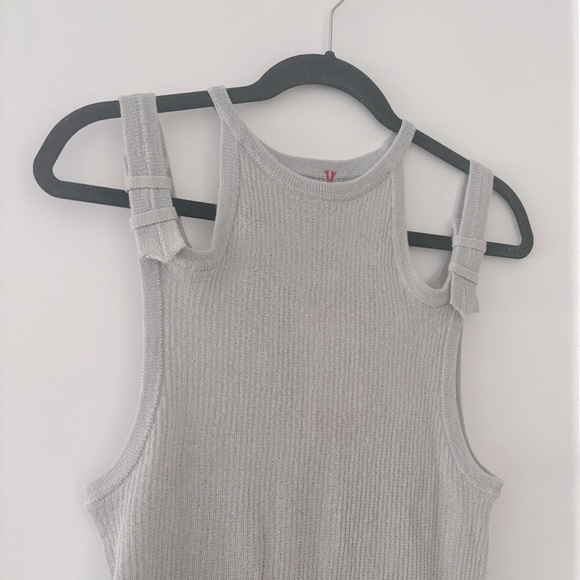 Zara SRPLS Gray Knit Tank Top Size L NWT - Picture 5 of 5